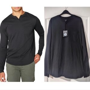 Good Man Brand | Victory V-Notch Long Sleeve Tee In Black